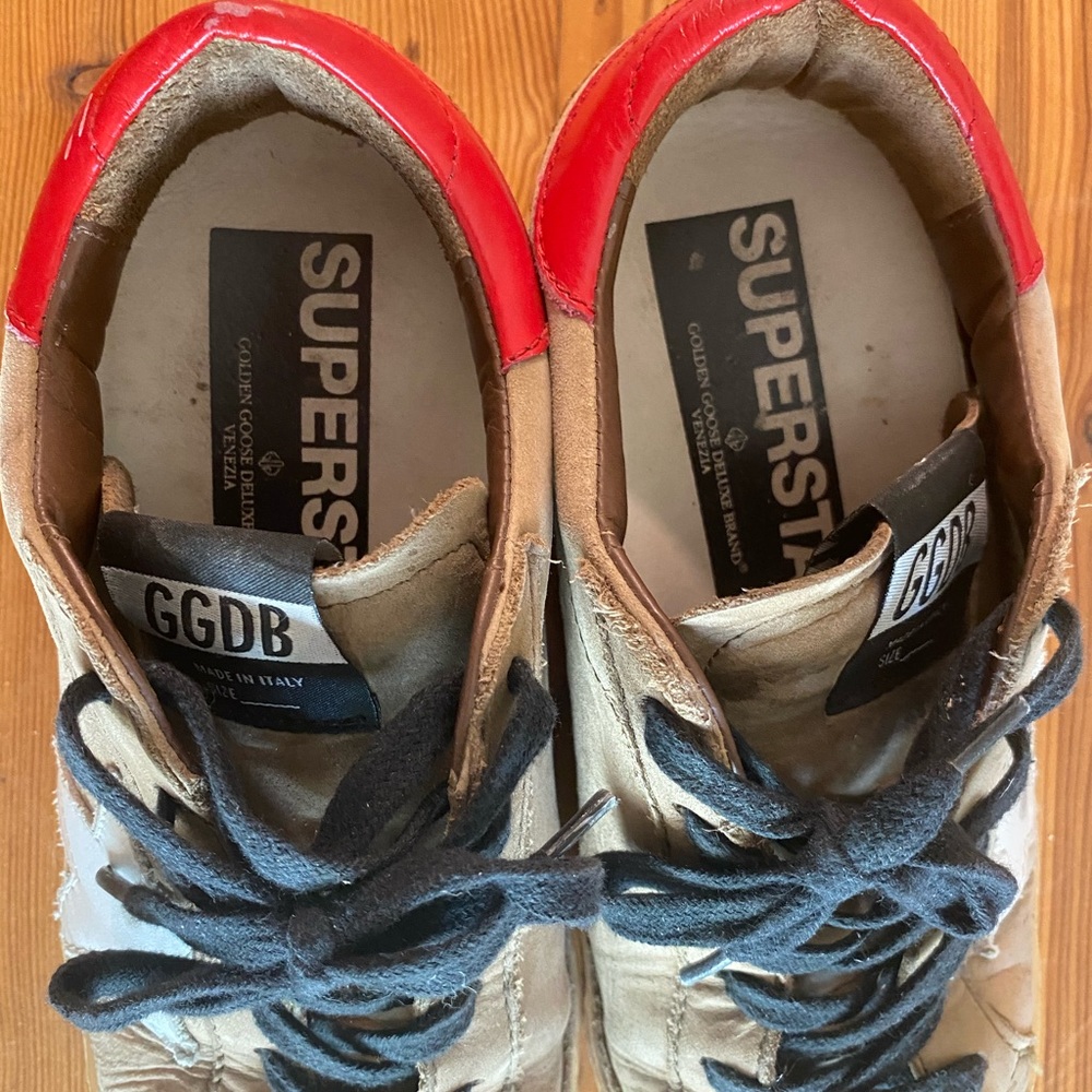 Golden Goose Tan Suede Sneakers - Picture 6 of 16